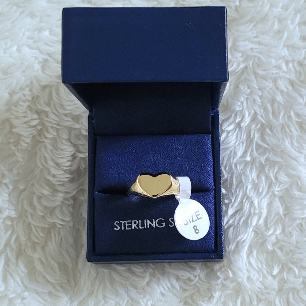Simply Silver🤍 Gold💛 Heart Ring - Picture 16 of 16